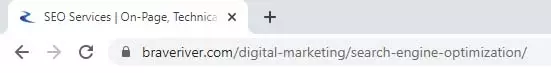 Title tag in browser tab