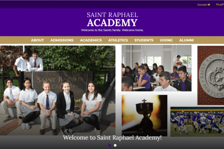 Saint Raphael Academy, Patucket RI - website - by Brave River Solutions