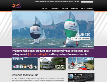 Zim Sailing - website by Brave River Solutions - Rhode Island