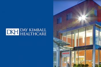 The day kimball logo next to a photo of the day kimball hospital