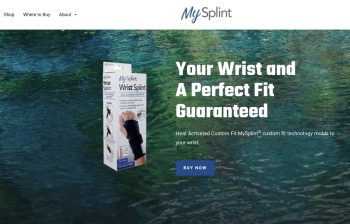 A screenshot of the mysplints.com homepage