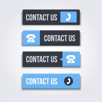 A graphic showing different styles of contact us buttons featuring telephone icons