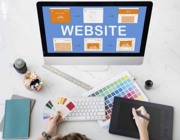 A website designer working on a web design